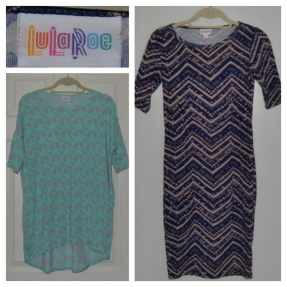 TWO XXS LuLaRoe Pieces, Shirt/Tunic and Dress